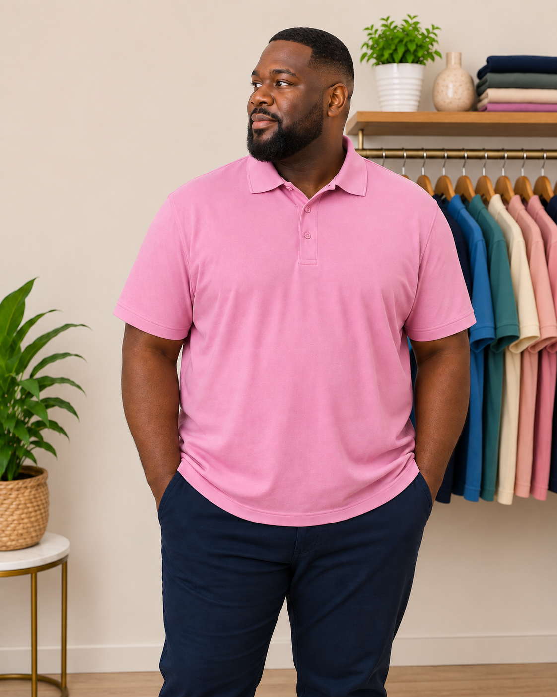Polo TEK GEAR – Color Rosado – Talla XL Extra Grande