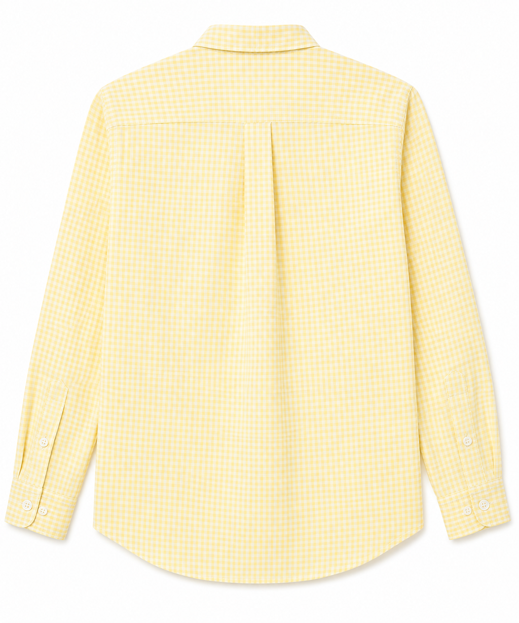 Camisa Michael Kors Tailored Fit Amarillo Claro Cuadros – Talla L
