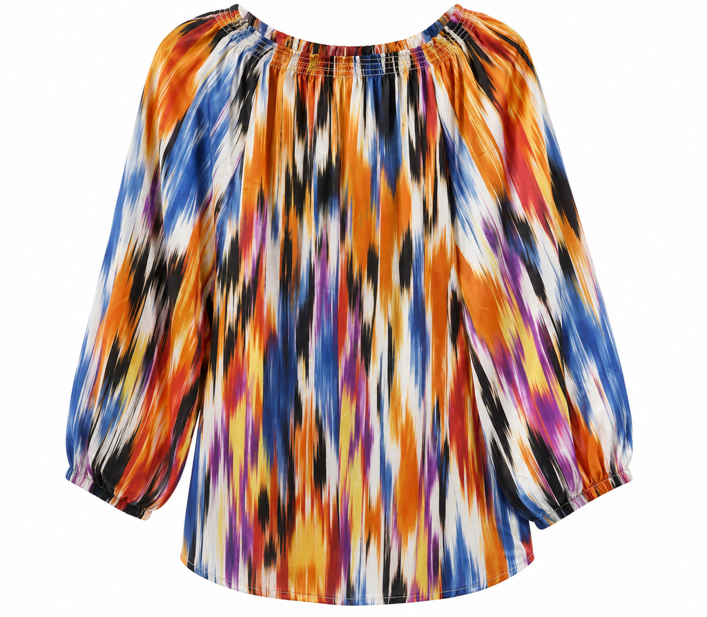 Blusa  CHICO´S  Multicolor: naranja, azul, negro, blanco, morado, amarillo y rojo   Talla U