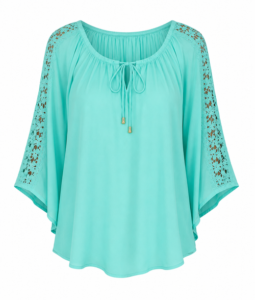 Blusa  TACERA  Color  Verde menta / turquesa - Talla M