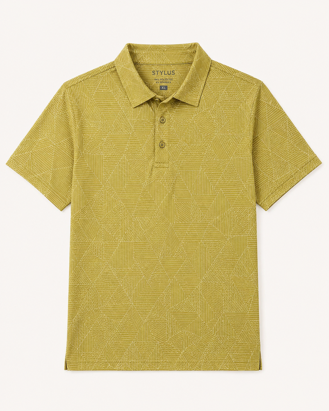 Polo STYLUS Mostaza Geometrico - Talla XL