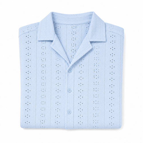 Camisa COOFANDY Color Azul Cielo (celeste claro) Talla M