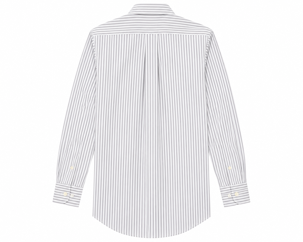 Camisa Stafford Sweat Repel Blanca con Rayas Grises – Talla XL