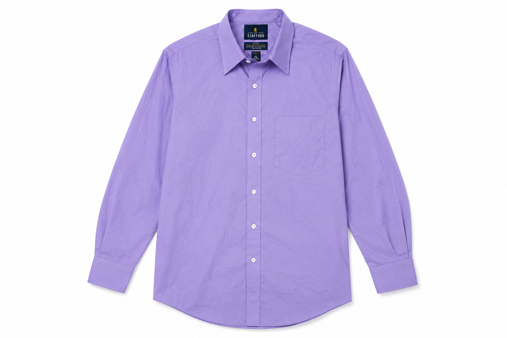 Camisa Stafford Easy-Care Lavanda – Talla XL