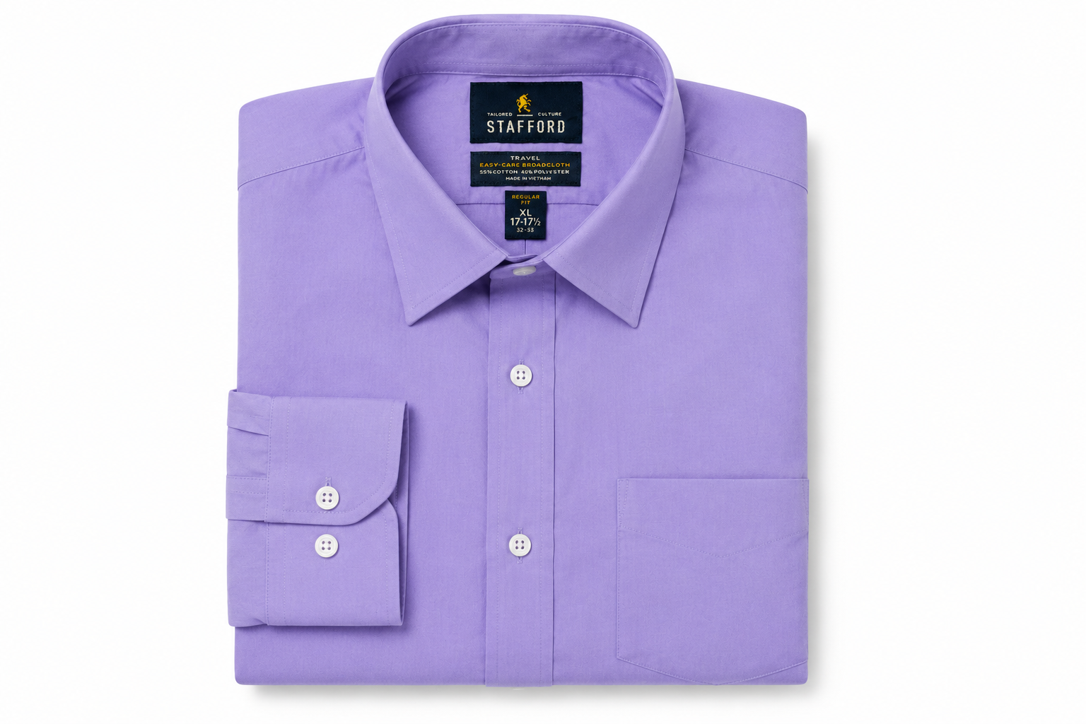 Camisa Stafford Easy-Care Lavanda – Talla XL