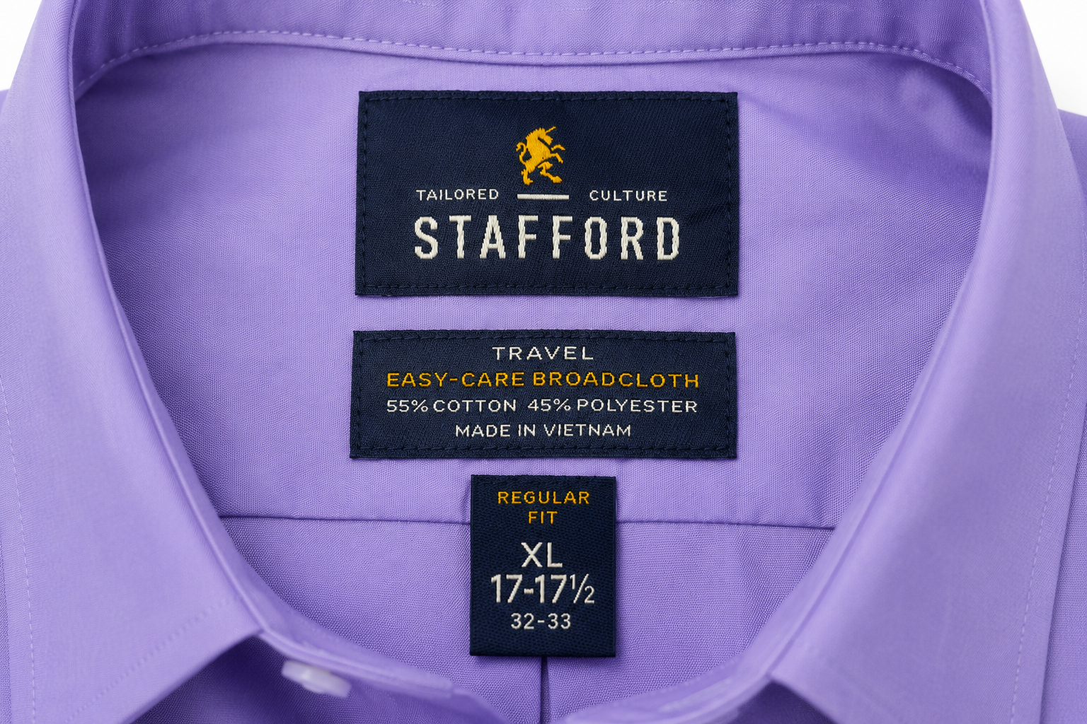 Camisa Stafford Easy-Care Lavanda – Talla XL