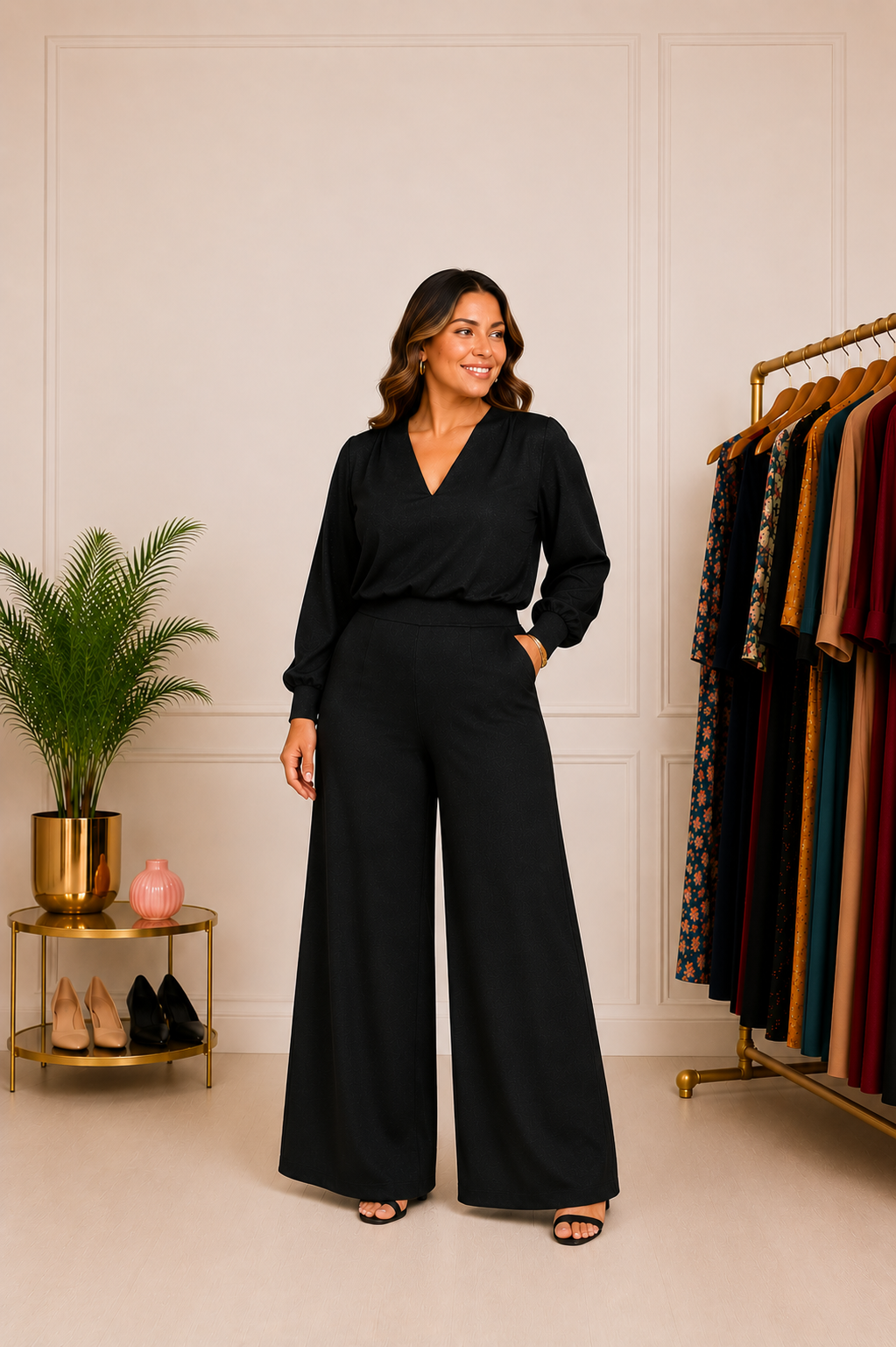 Enterizo PRIDA color Negro – Talla Única (equivale aprox. L)