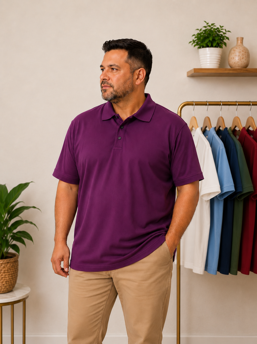 Polo Under Armour – Color Morado ciruela Talla XL Extra Grande