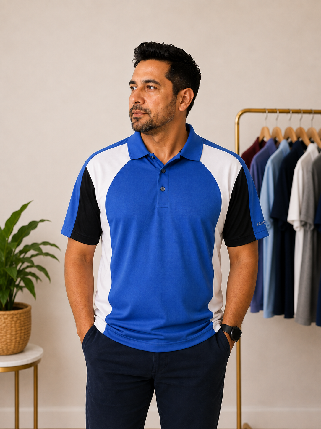 Polo IZOD Azul Deportivo – Talla LG