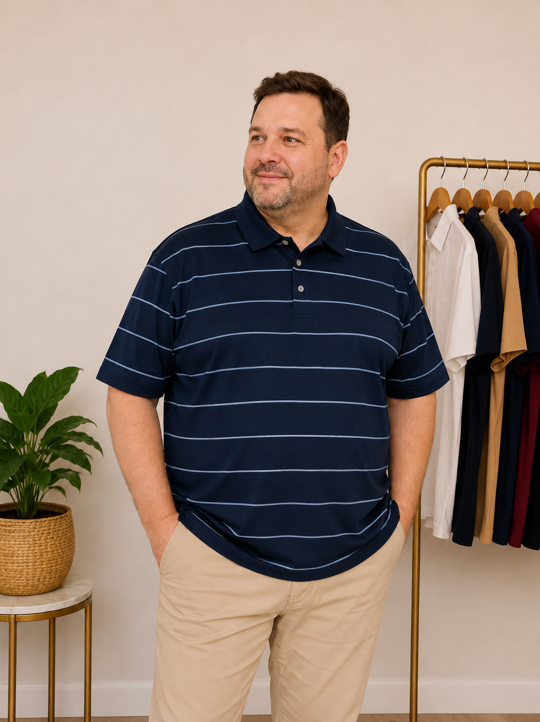 Polo GEORGE Azul marino – Talla XL- XG (46-48)