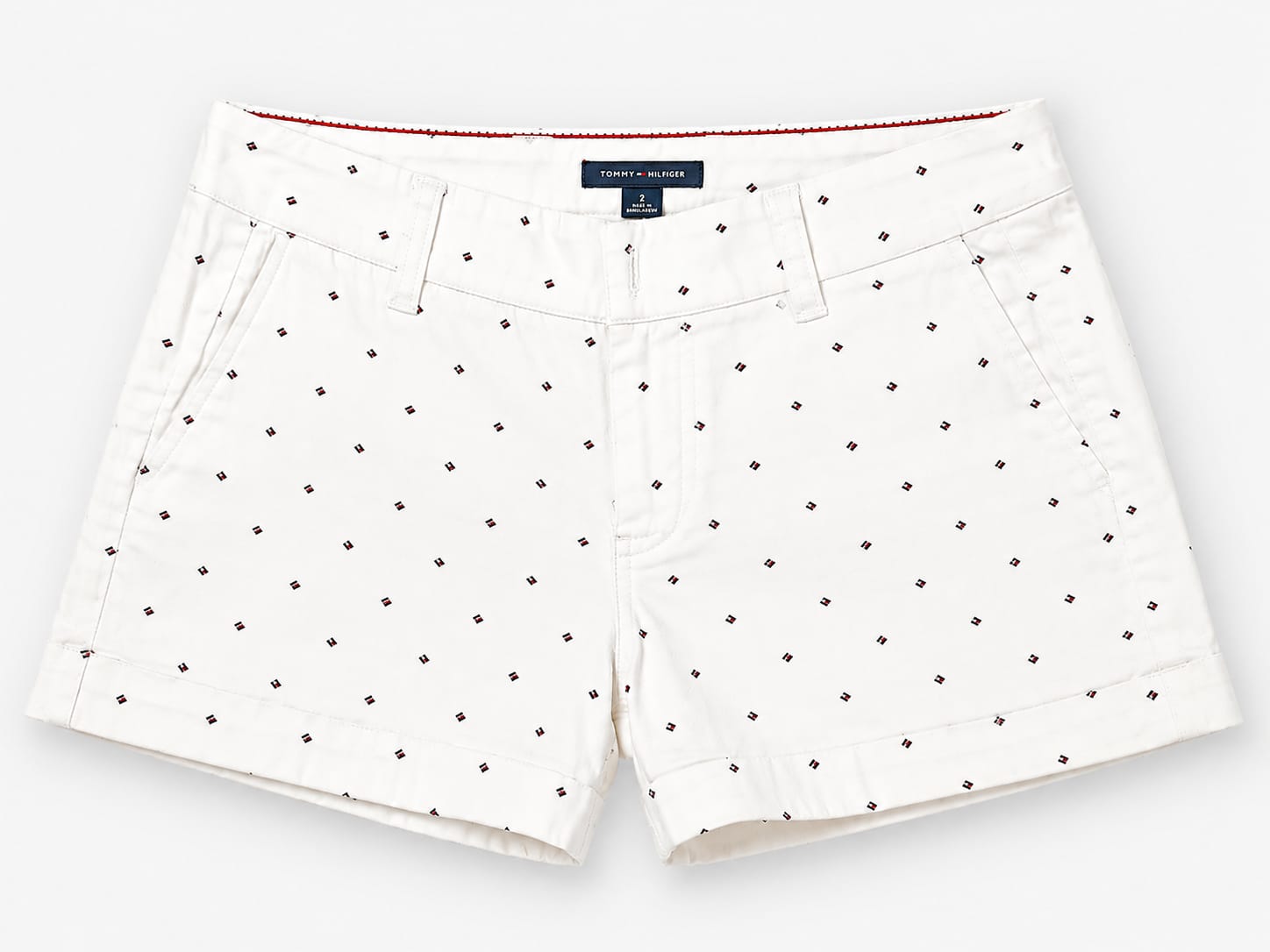 Short Tommy Hilfiger Blanco Estampado – Talla 8