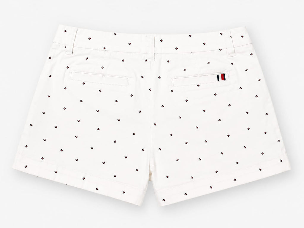 Short Tommy Hilfiger Blanco Estampado – Talla 8