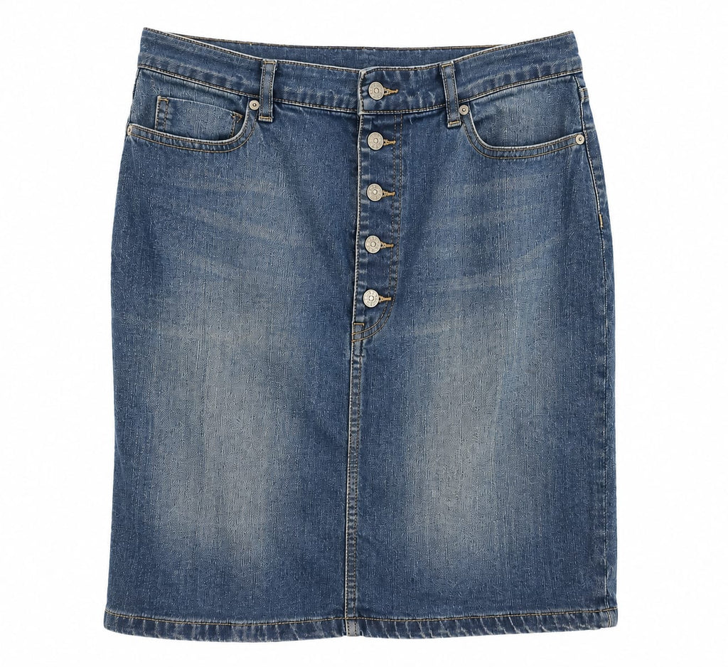 Falda Banana Republic Denim Azul Desgastado – Talla 10