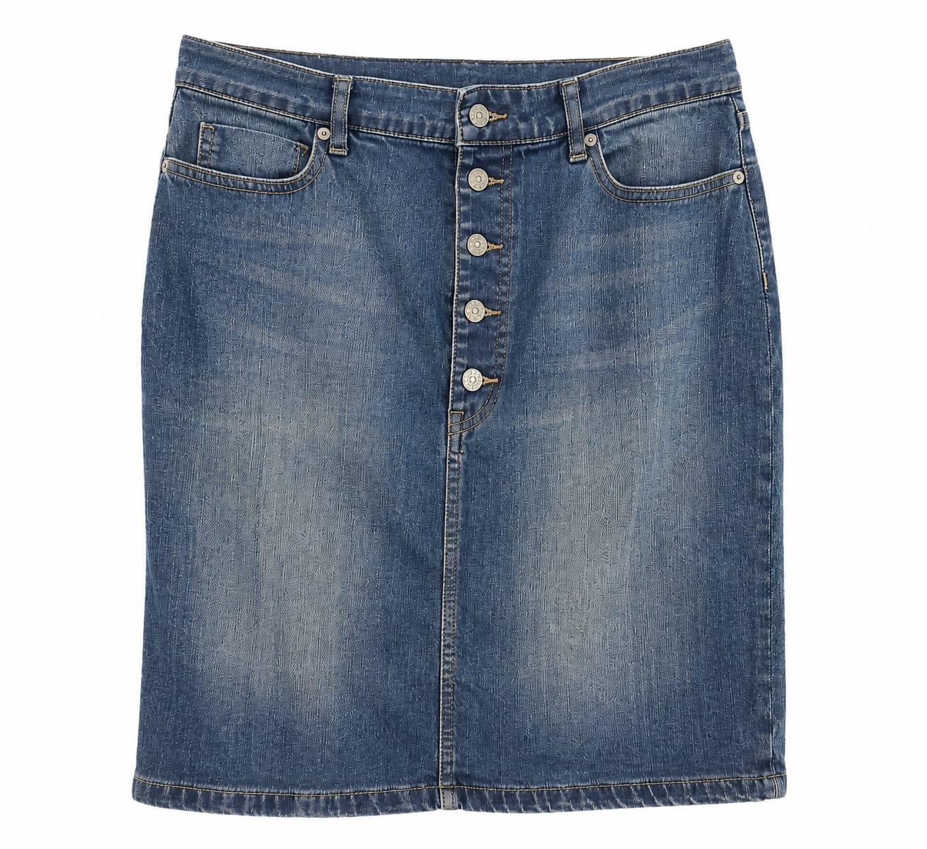 Falda Banana Republic Denim Azul Desgastado – Talla 10