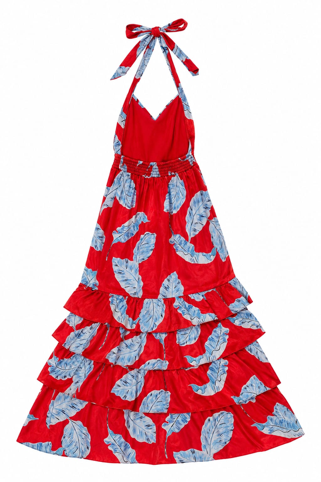 Vestido Maxi Chicways Tropical Rojo – Talla S