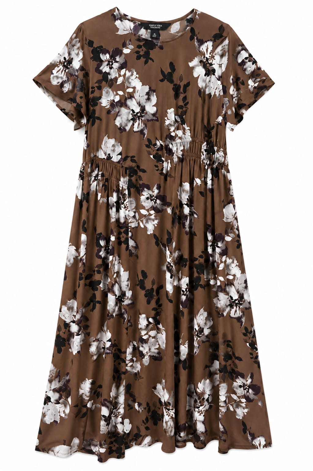 Vestido Maxi Simply Vera Wang Floral Café – Talla XL