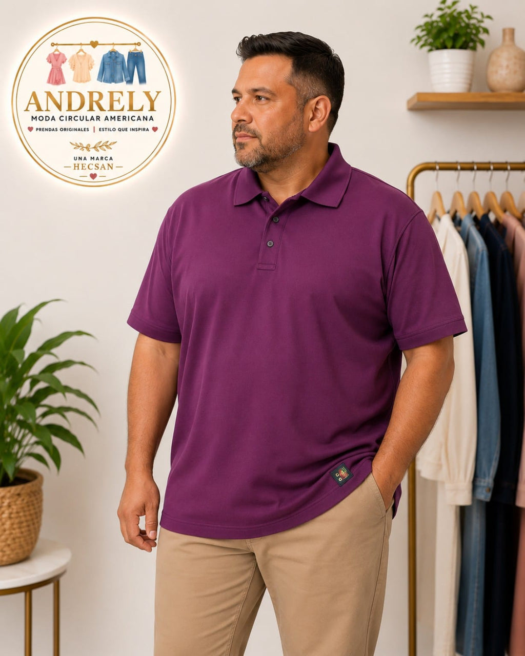 Polo Under Armour – Color Morado ciruela Talla XL Extra Grande