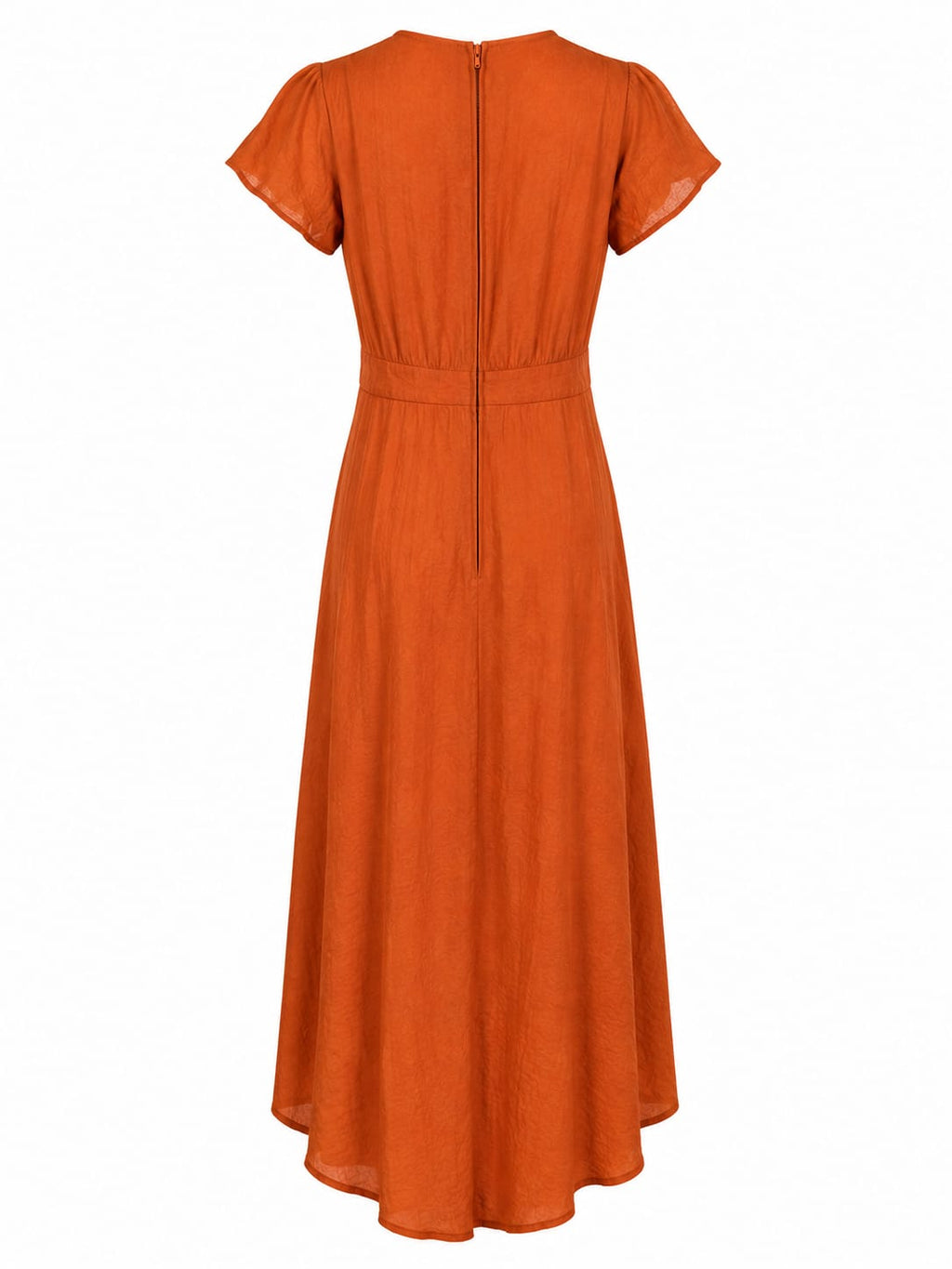 Vestido Midi Blue Rain Color Terracota Cobrizo – Talla XS