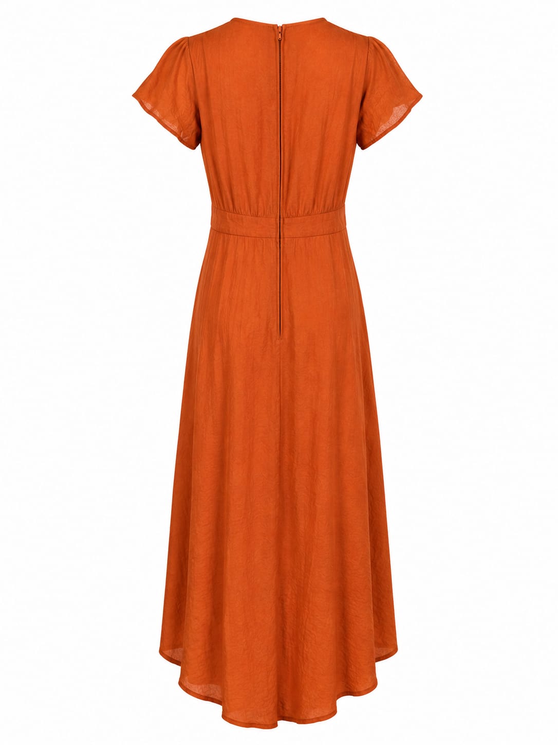 Vestido Midi Blue Rain Color Terracota Cobrizo – Talla XS