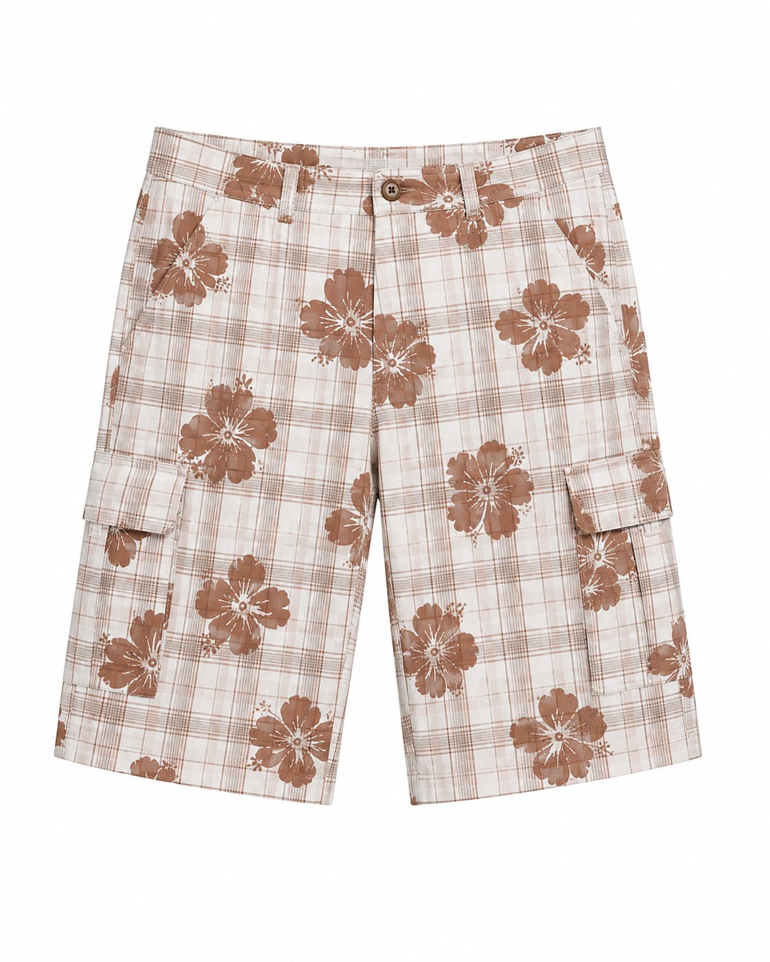 Short  ARIZONA - Color Beige Crema con estampado café – Talla 36