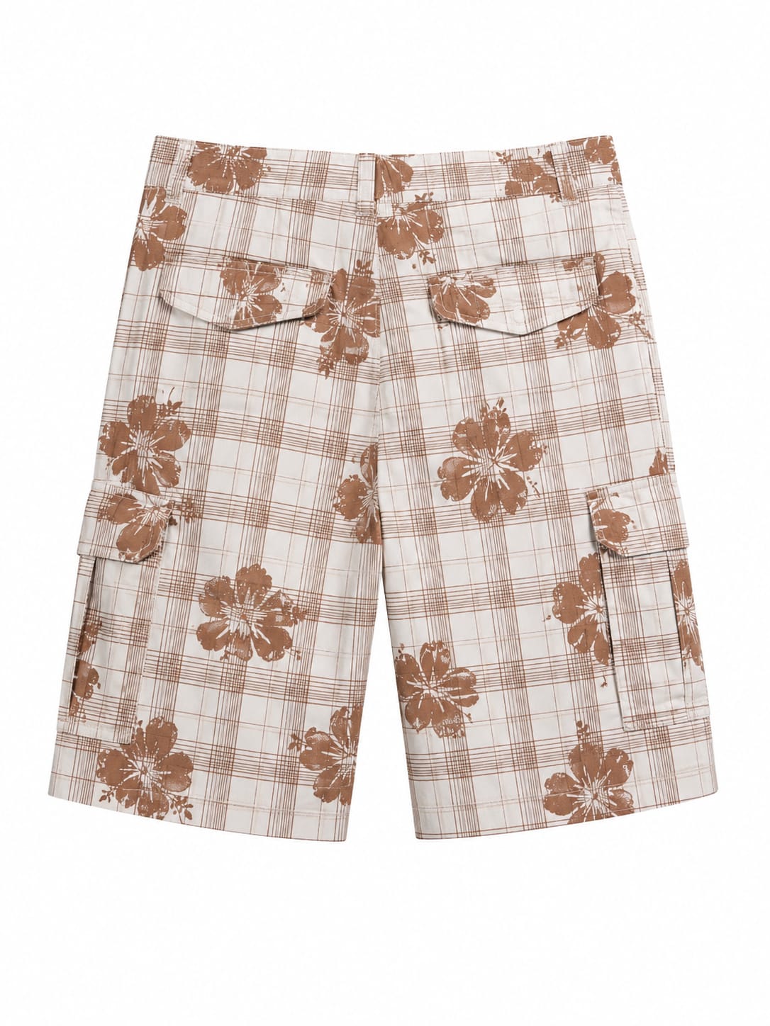 Short  ARIZONA - Color Beige Crema con estampado café – Talla 36