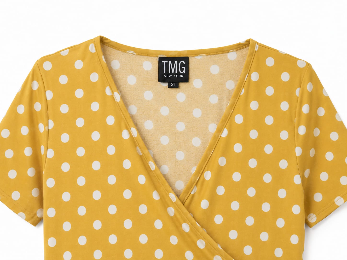Vestido TMG New York Mostaza Lunares Blancos – Ta