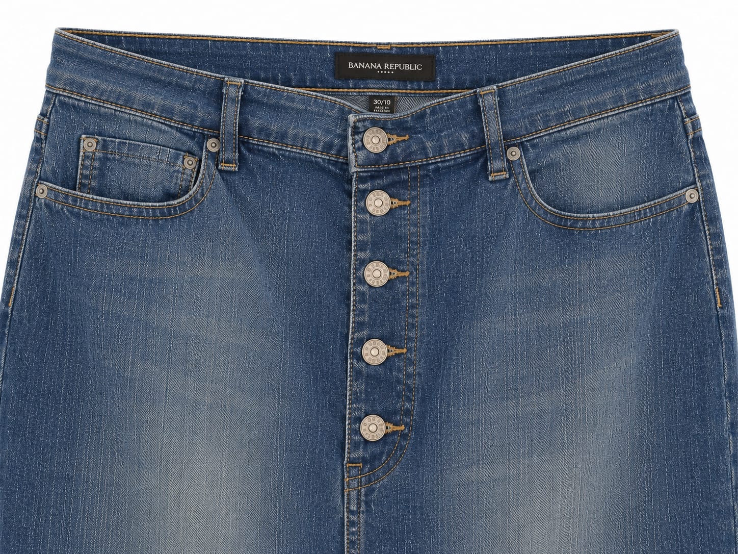 Falda Banana Republic Denim Azul Desgastado – Talla 10