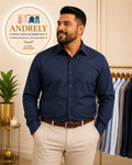 Camisa Stafford Wrinkle-Free Azul Noche Talla M
