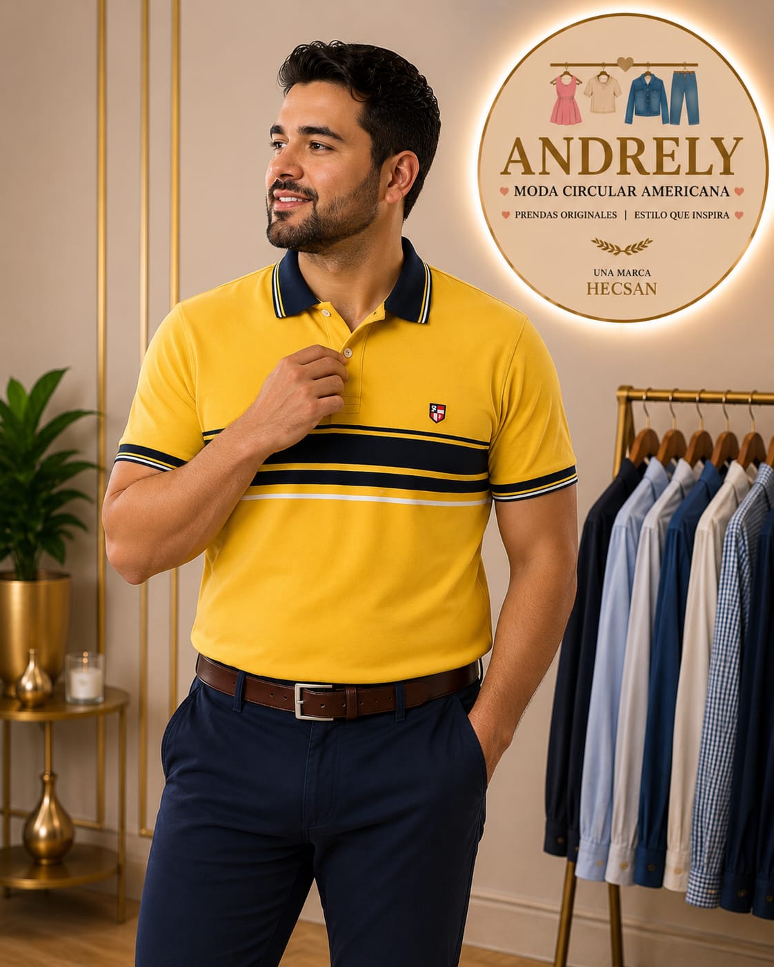 Polo U.S. Polo Assn. Amarillo Mostaza – Talla M