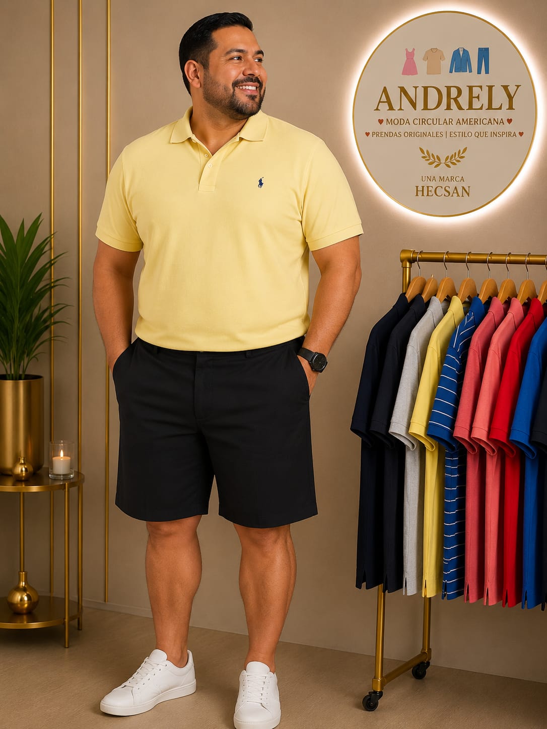 Short IZOD Golf Negro – Talla 38