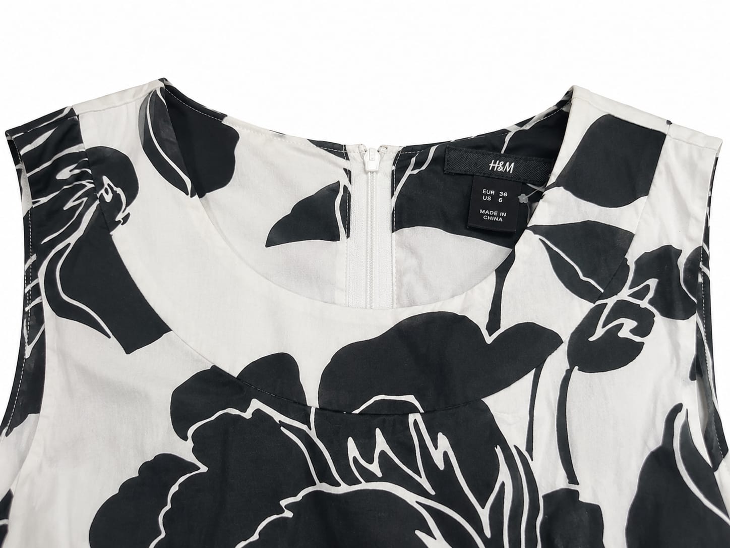Vestido Midi H&M Floral Blanco – Talla 6