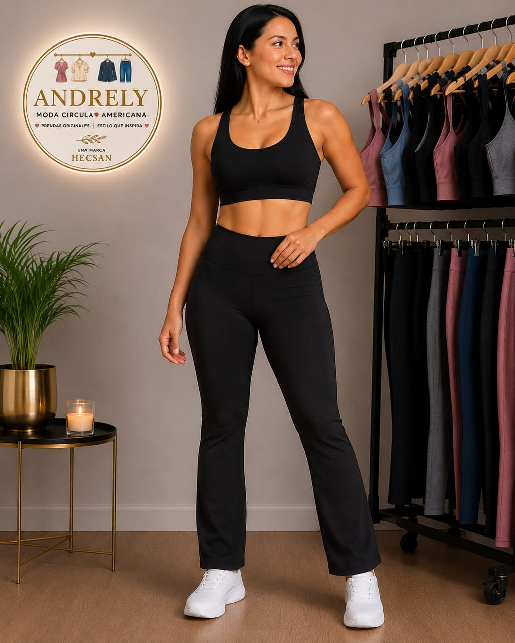 Pantalón Deportivo Teck Gear Shapewear Negro – Talla M