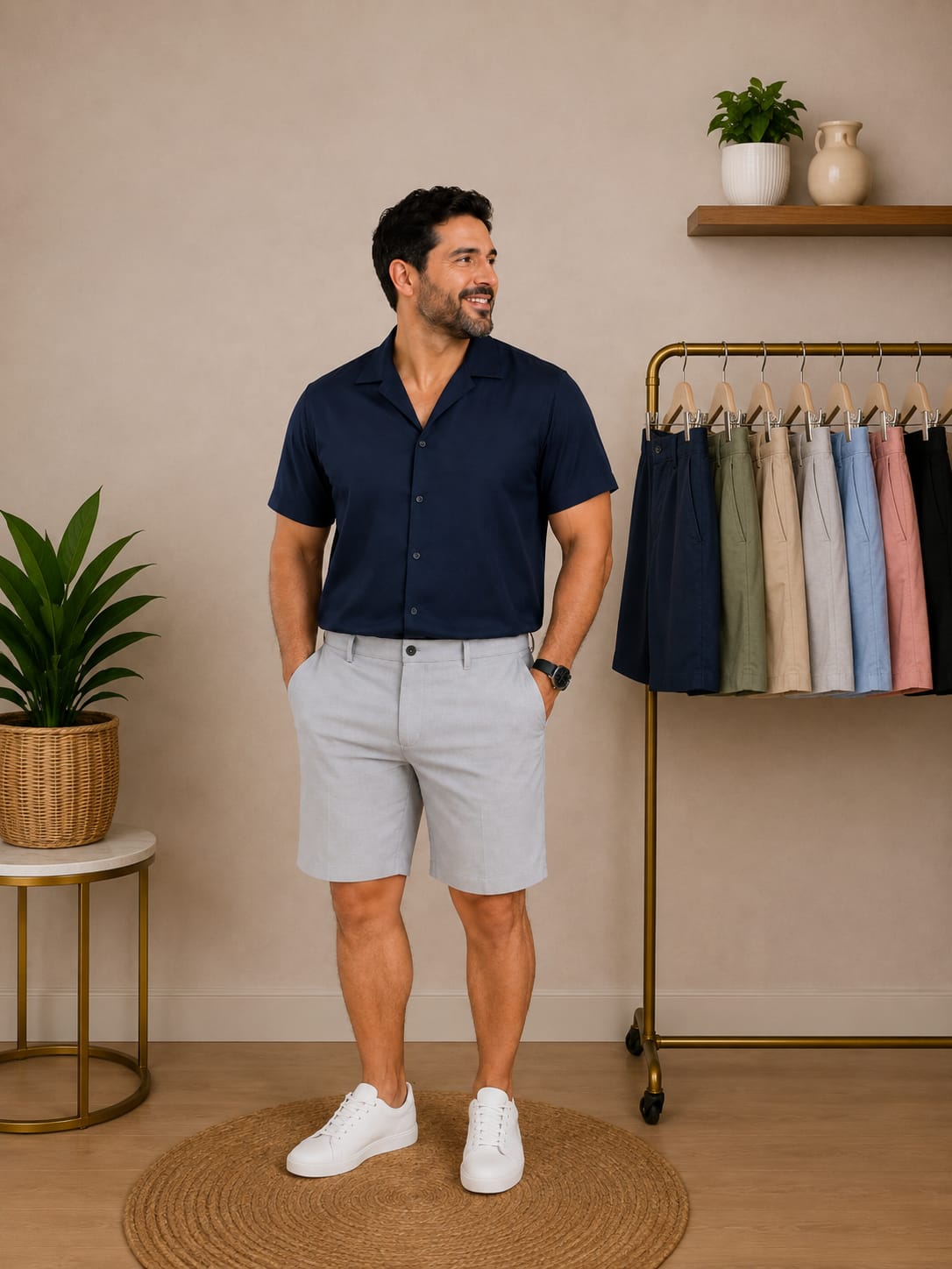 Short Deportivo Links Edition Gris Claro – Talla 36